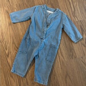 Zara Kids Blue Denim Overalls